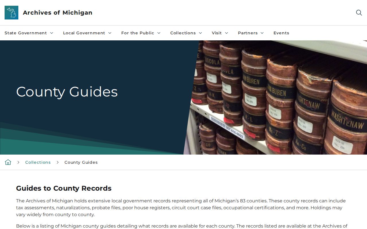 Delta Township previous residents reference image of the Archives of Michigan Eaton County guide